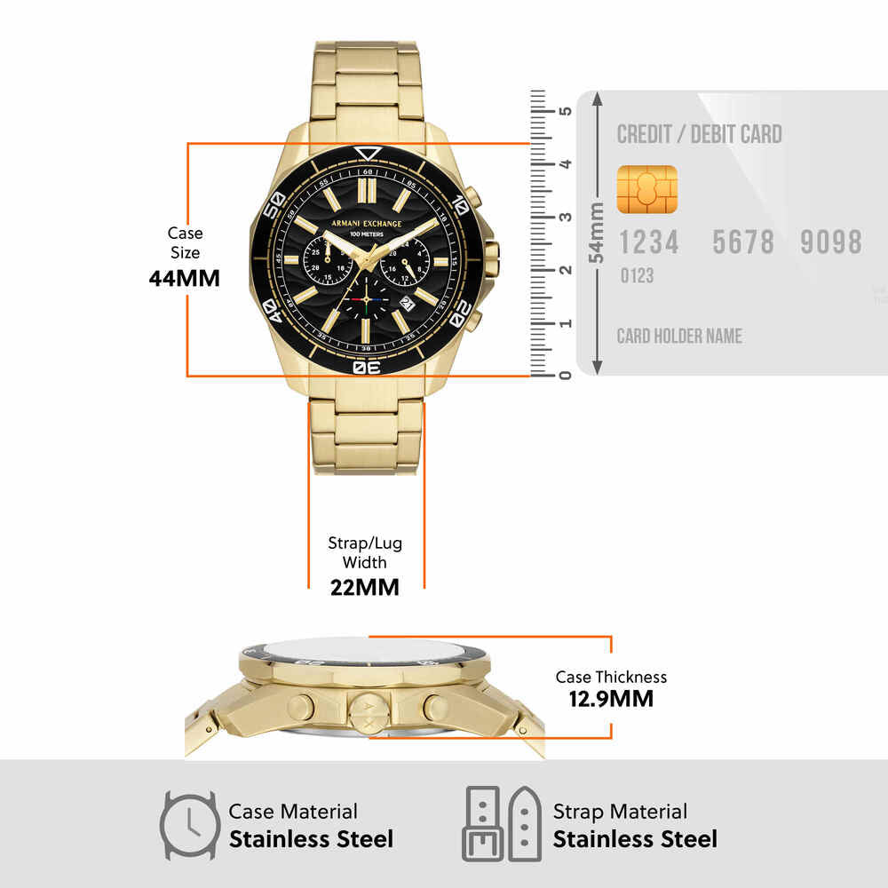 Chronograph Gold-Tone Stainless Steel Watch