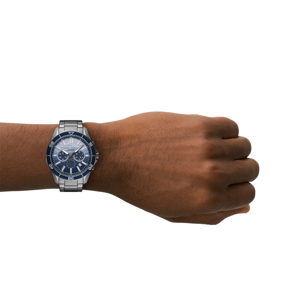 Chronograph Gunmetal Stainless Steel Watch