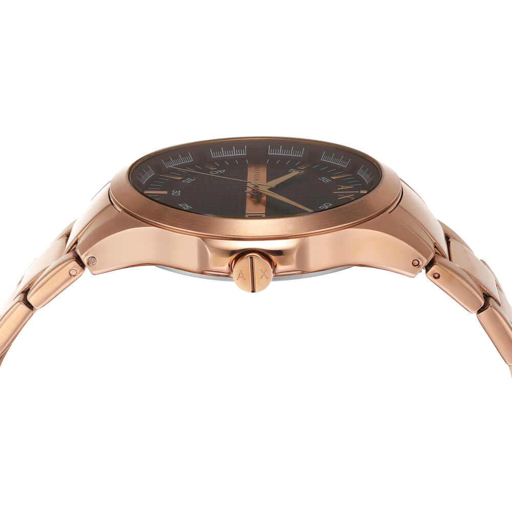 Three-Hand Date Rose Gold-Tone Stainless Steel Watch