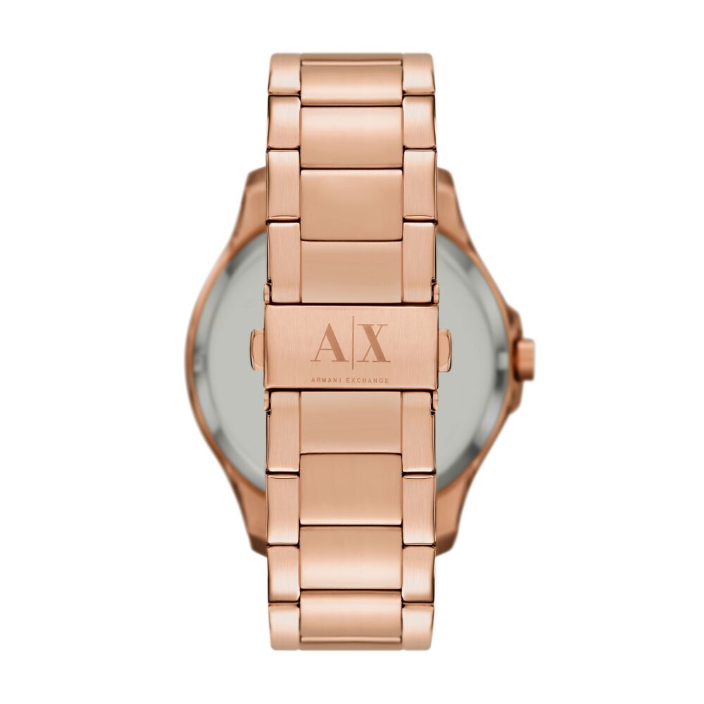 Three-Hand Date Rose Gold-Tone Stainless Steel Watch