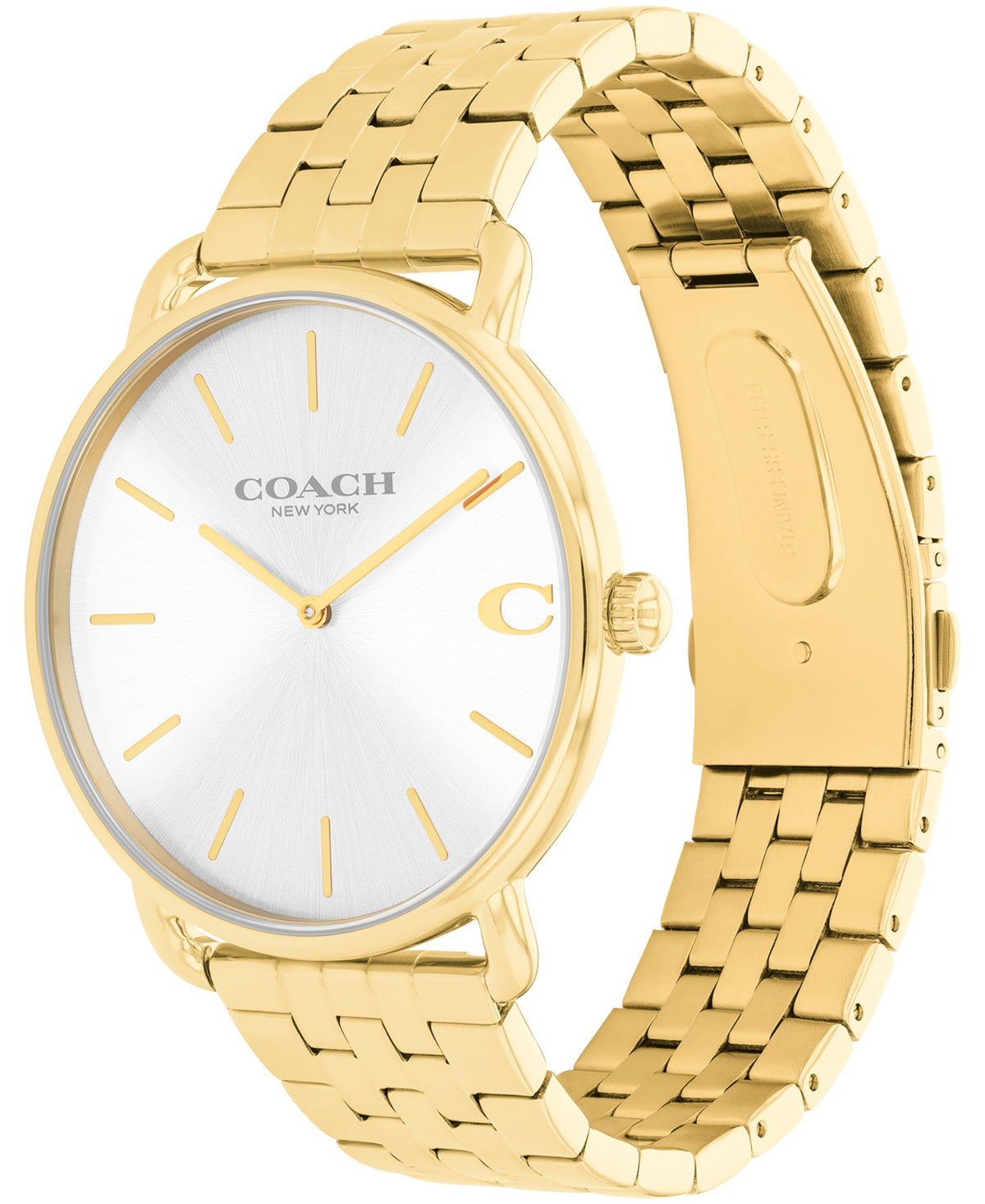 Elliot Men Quartz White Dial Analog Stainless Steel Watch
