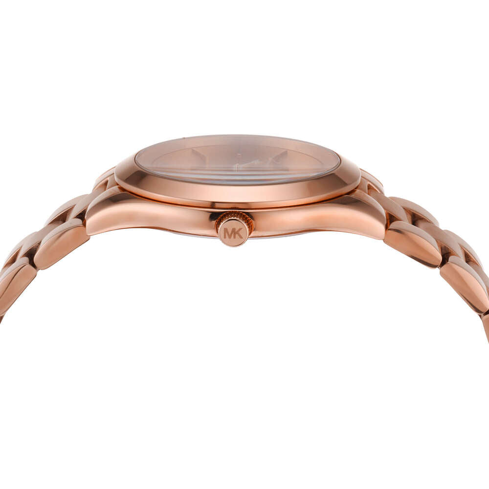 Mini Slim Runway Three-Hand Rose Gold-Tone Stainless Steel Watch