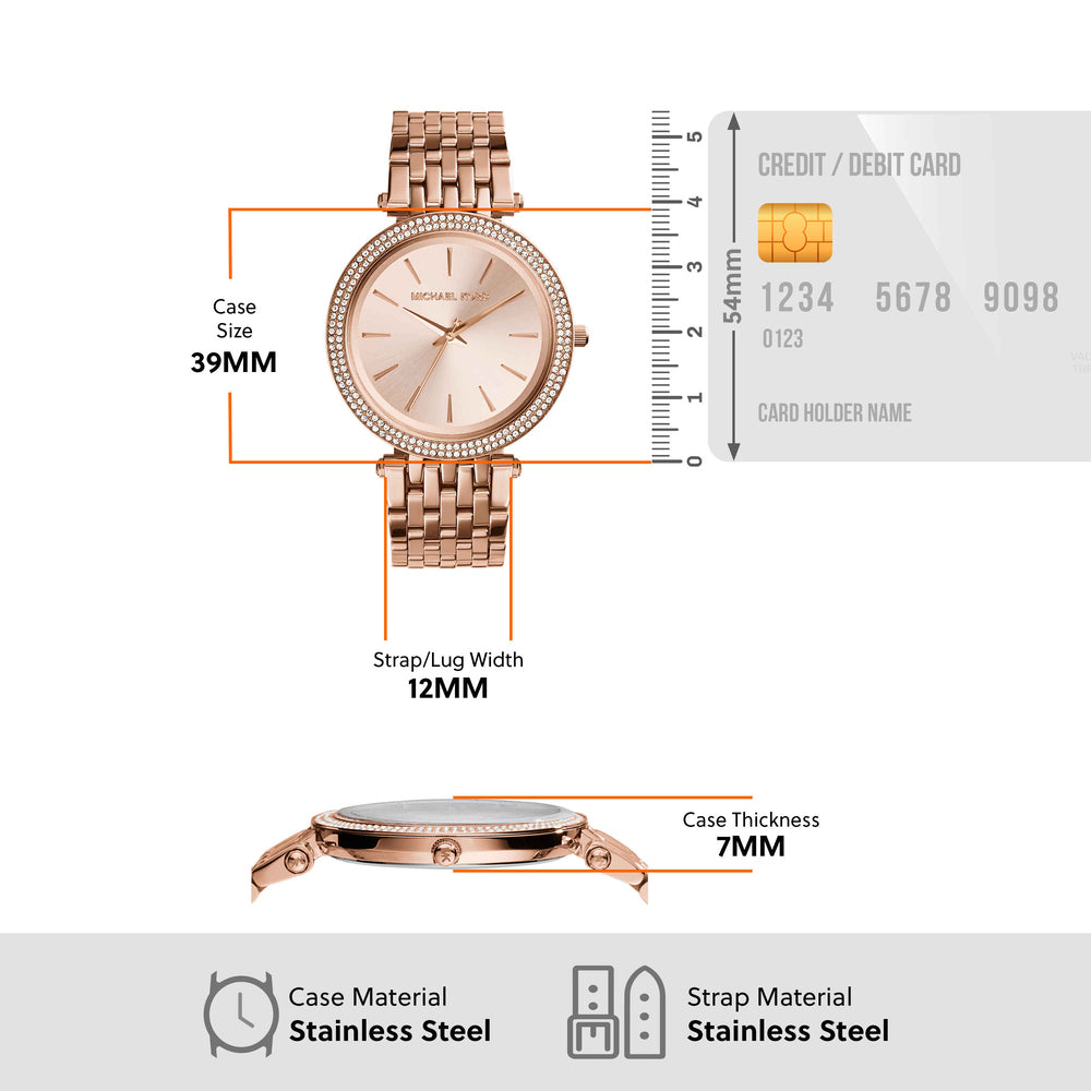 Rose Gold-Tone Glitz Darci Watch