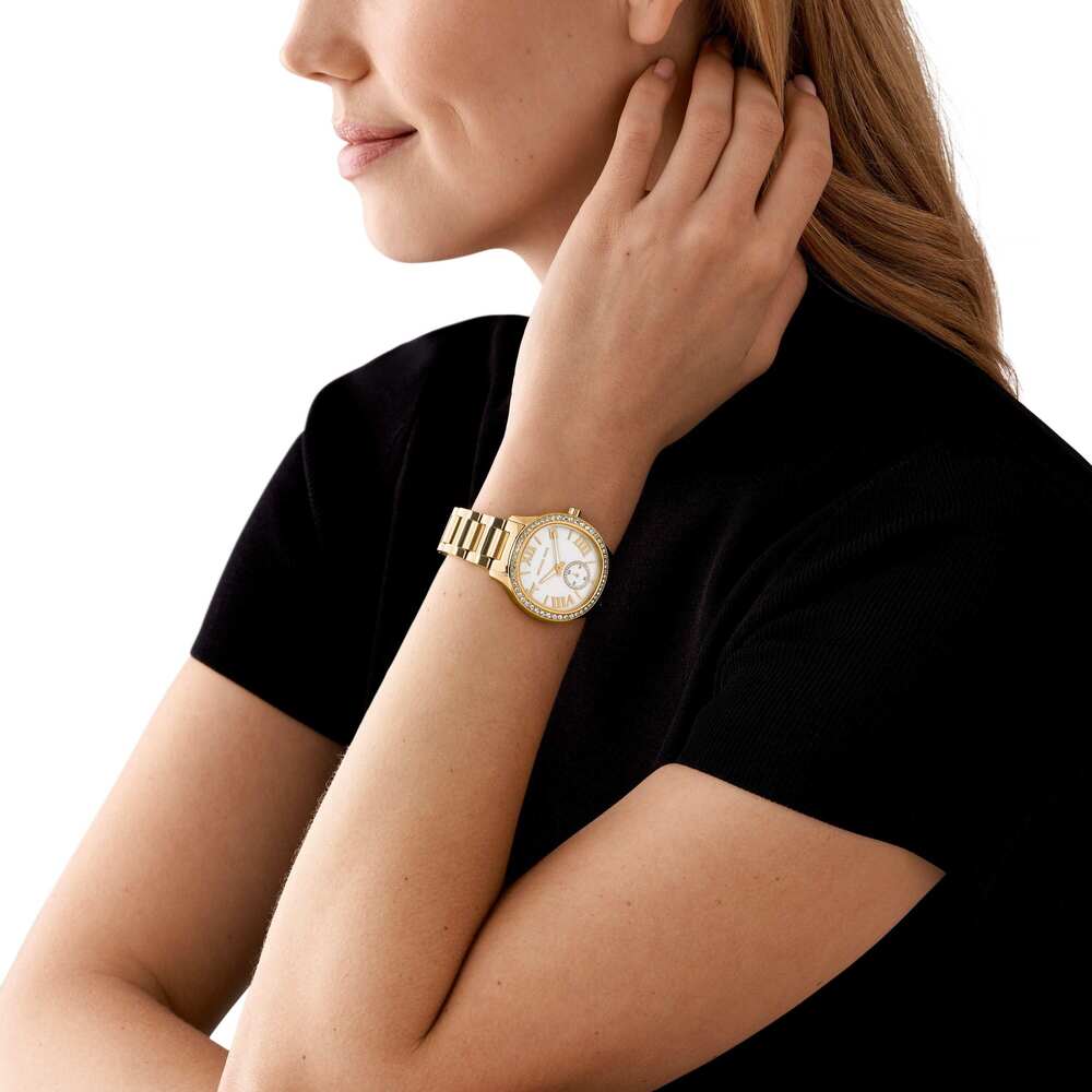 Sage Three-Hand Gold-Tone Stainless Steel Watch