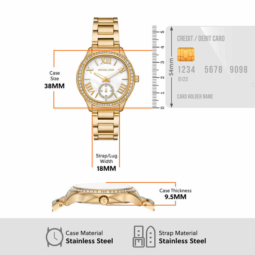 Sage Three-Hand Gold-Tone Stainless Steel Watch