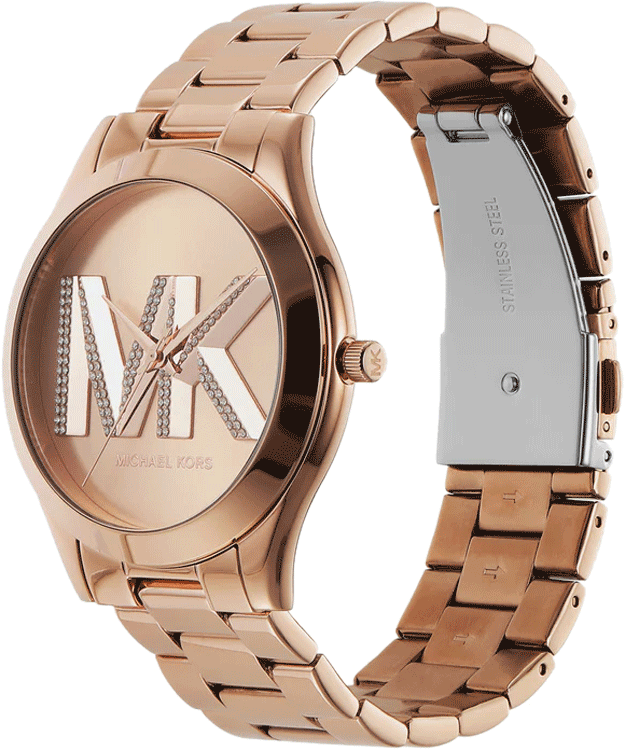 Slim Runway Three-Hand Rose Gold-Tone Stainless Steel Watch