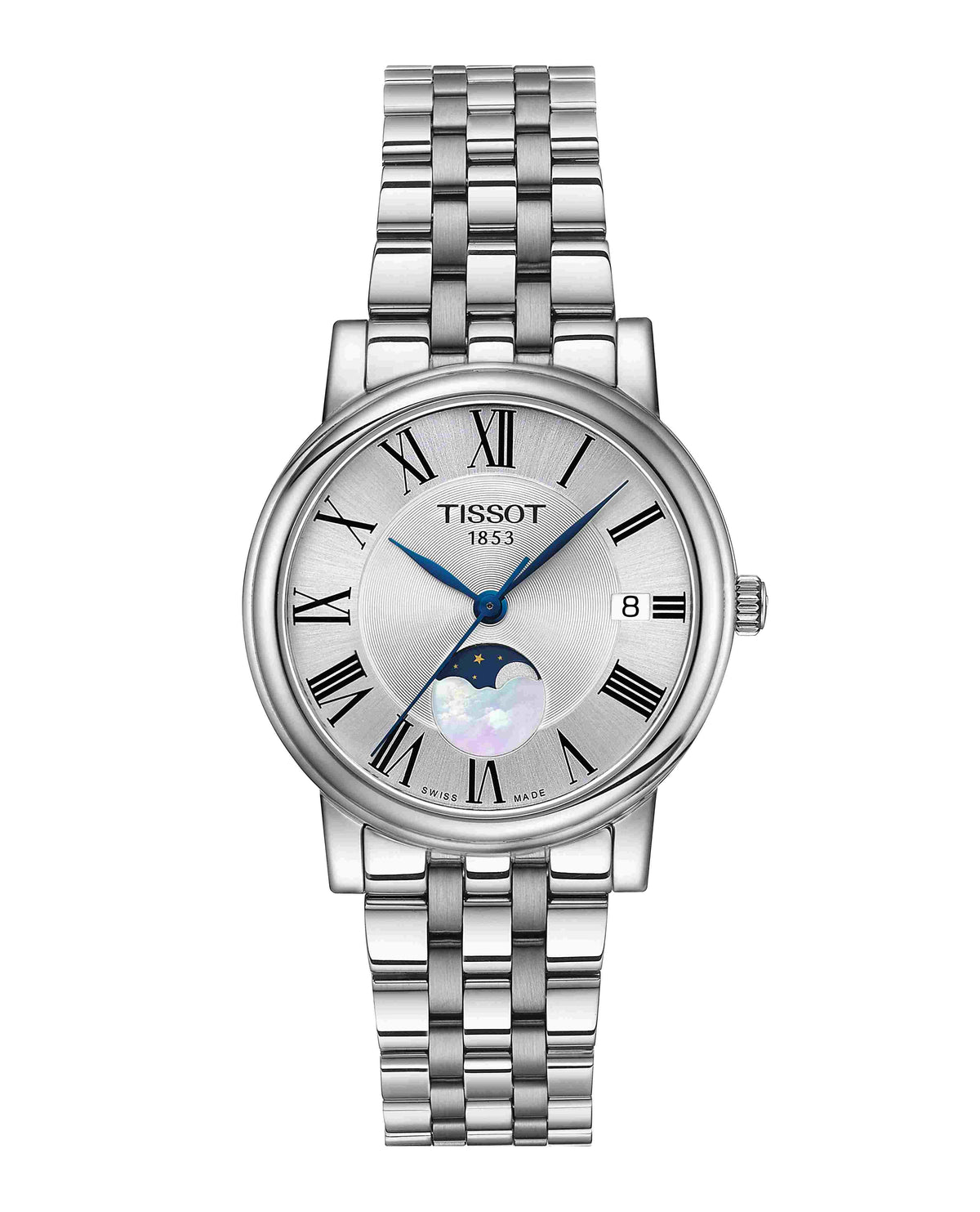 tissot carson premium quartz lady moonphase t122.223.11.033.00