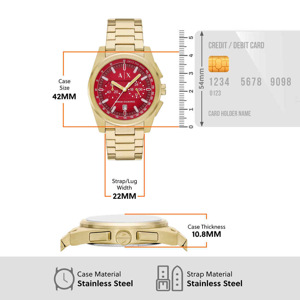 Chronograph Gold-Tone Stainless Steel Watch