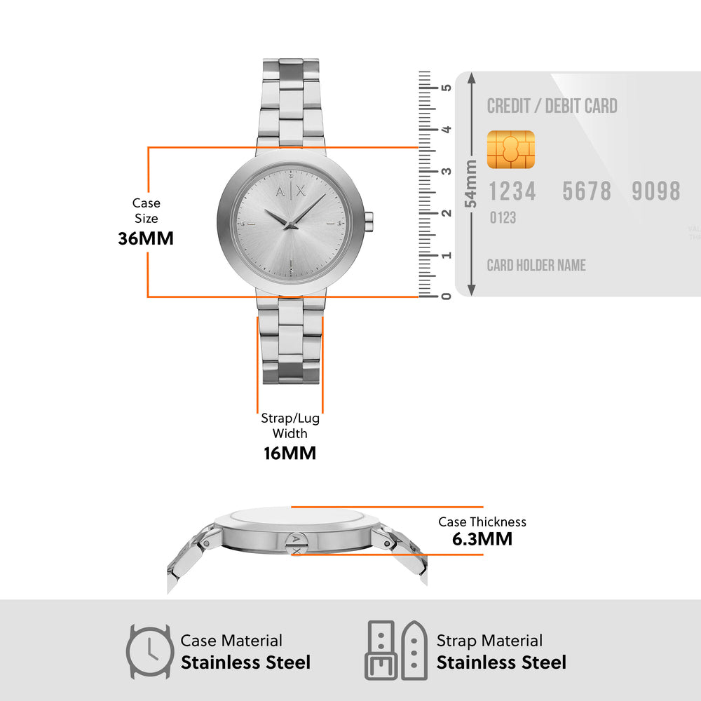 Two-Hand Stainless Steel Watch