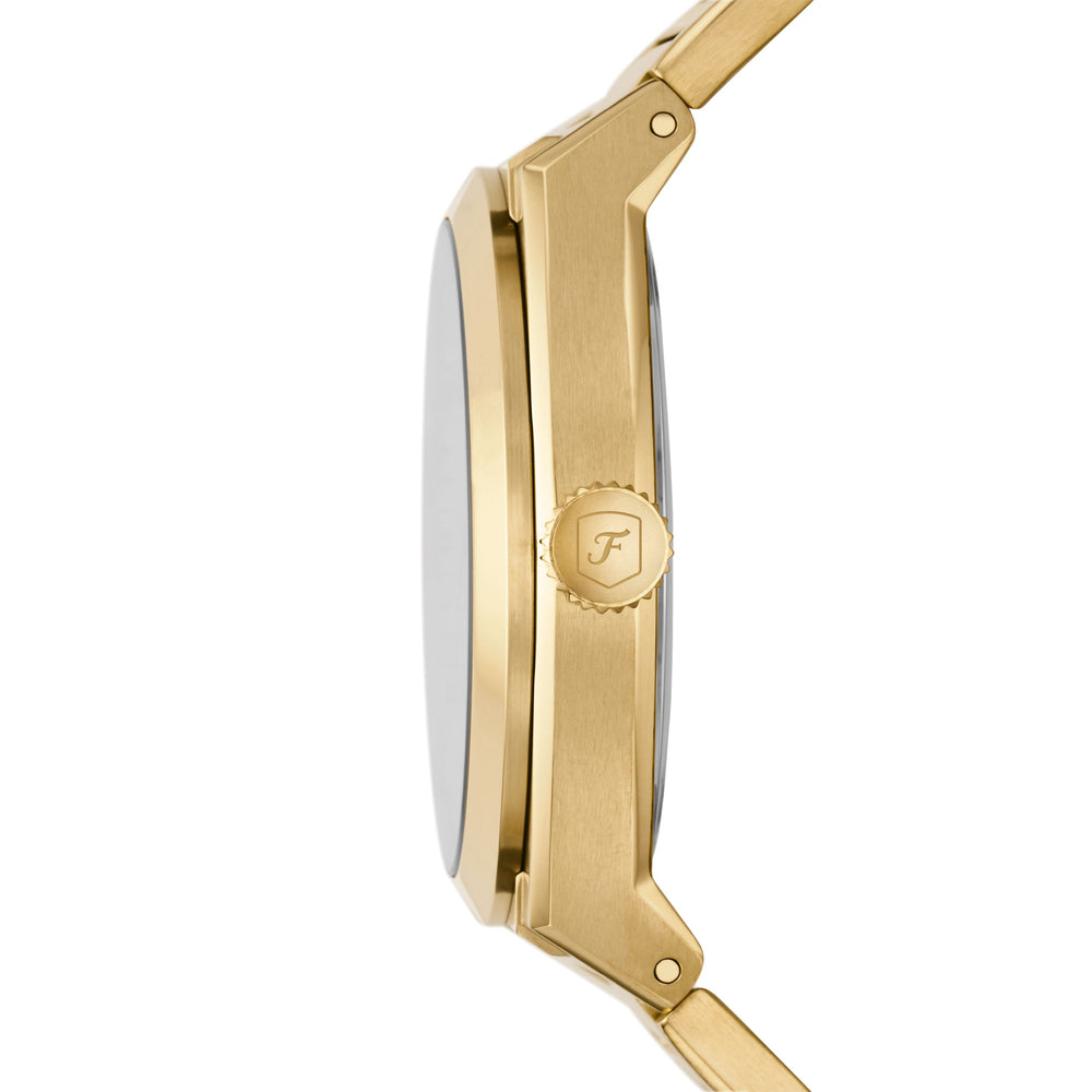 Everett Three-Hand Date Gold-Tone