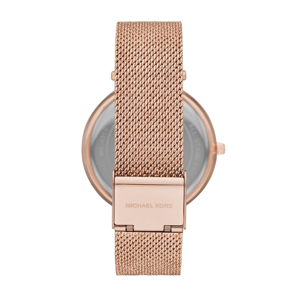 Darci Three-Hand Rose Gold Crystal Watch
