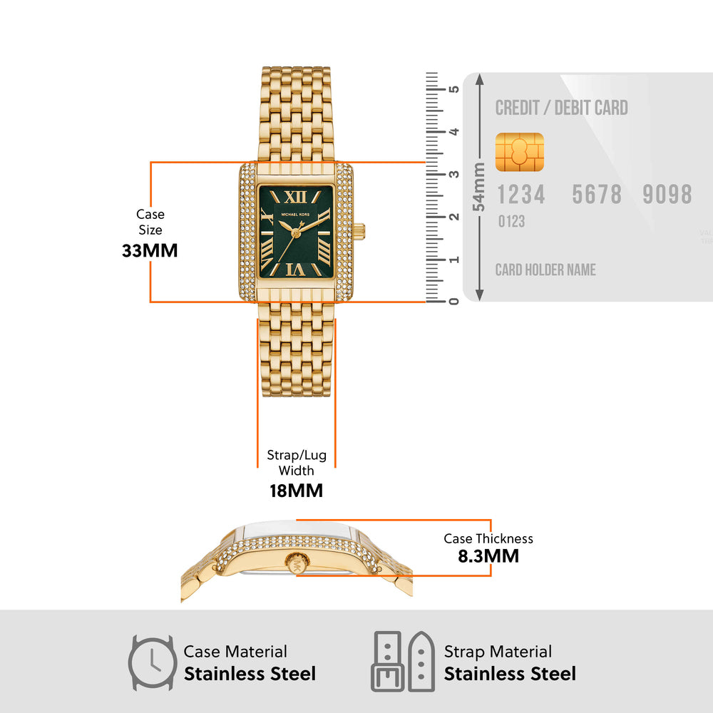 Emery Three-Hand Gold-Tone Stainless Steel Watch