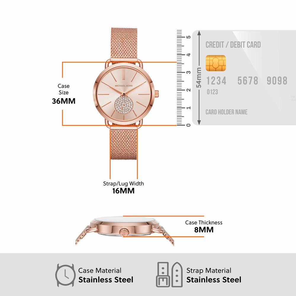 Ladies' Portia Rose Gold-Tone Watch