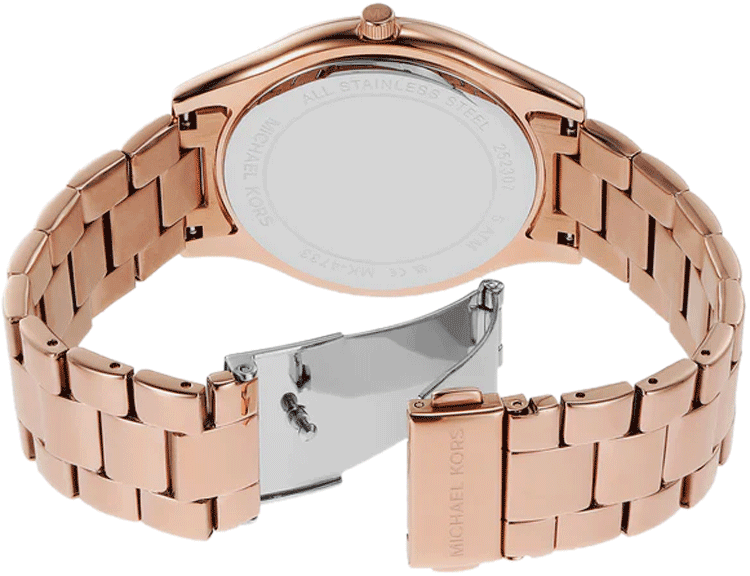 Slim Runway Three-Hand Rose Gold-Tone Stainless Steel Watch