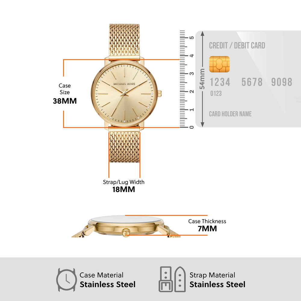 Women's Pyper Three-Hand Gold-Tone Stainless Steel Watch